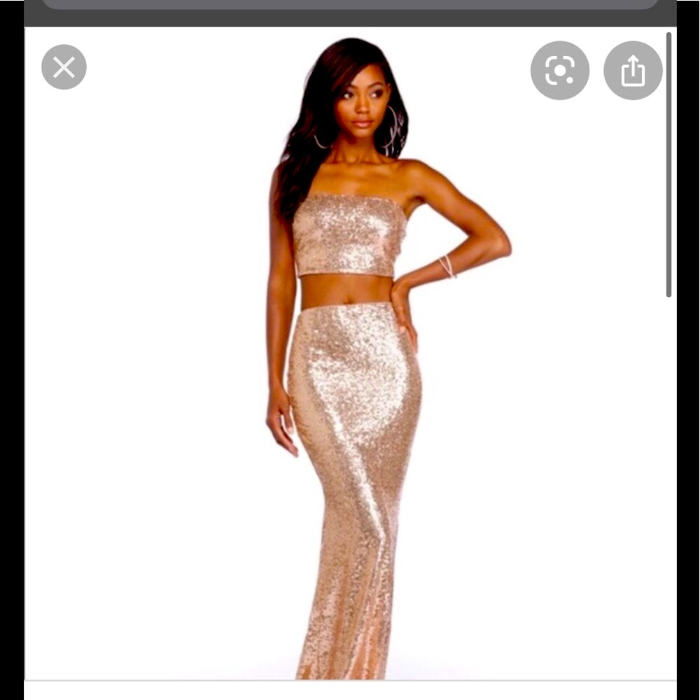 Windsor 2 piece Rose Gold Sequins outfit